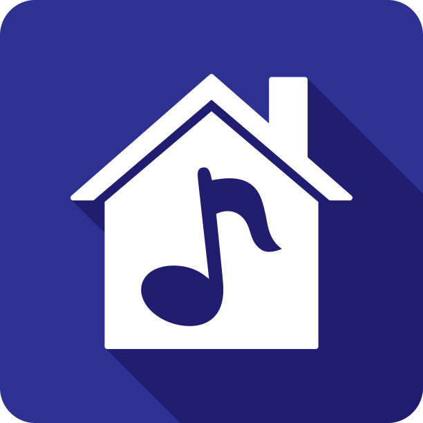 House Music Note图标剪影图片下载