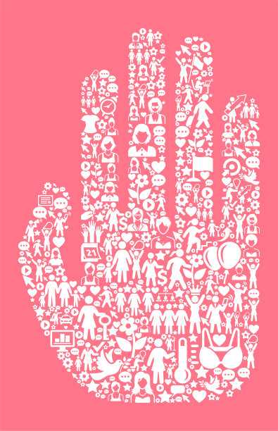 棕榈女性权利，
图标模式图片下载