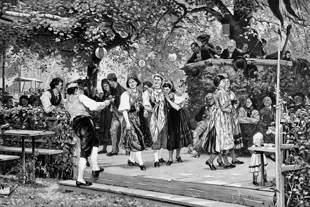 在公园的舞池里跳舞图片下载