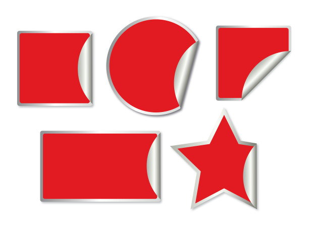 红色的贴纸标签图片下载