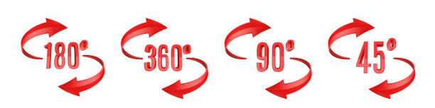 三维曲线箭头和旋转角度度唱。图片下载