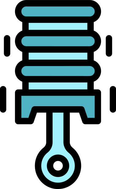 汽车活塞图标颜色轮廓图片下载