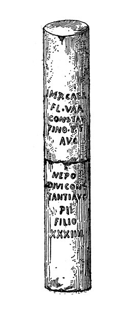 古董插图:里程碑图片下载