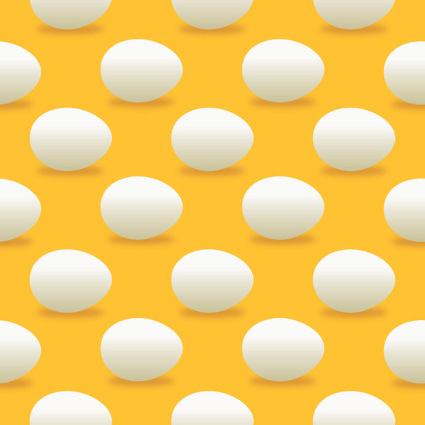 鸡蛋黄色背景无缝图案图片下载