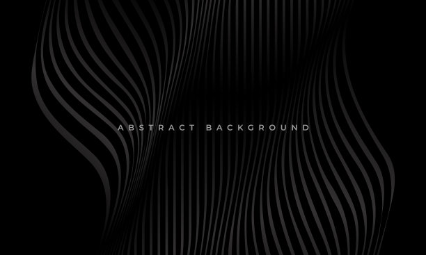 抽象的黑色线条波浪奢华的背景图片下载