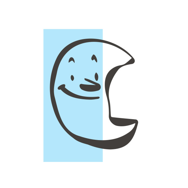 可爱的月亮卡通插图图片下载