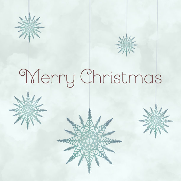 用雪花装饰的圣诞卡图片下载