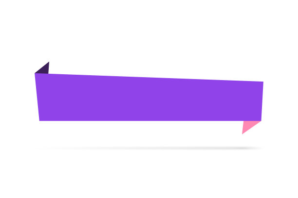 彩色横幅-设计元素上的白色背景图片下载