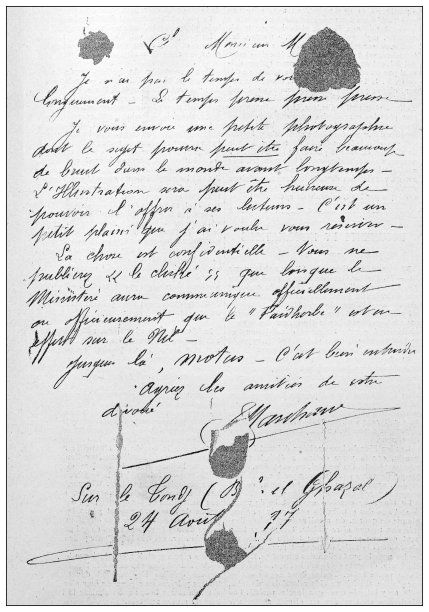 古玩形象:Marchand上尉写给《L’illustration》导演的信图片下载