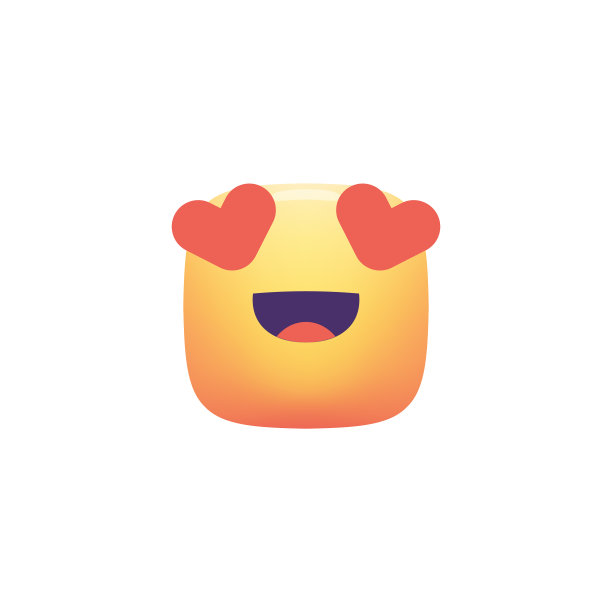 表情可爱的小脸颜色渐变图片下载