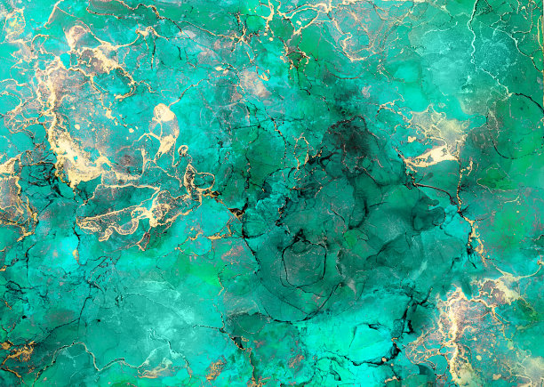 绿色大理石和金色抽象的背景纹理。抽象大理石纹与自然豪华风格线条的大理石和金粉。向量图片下载