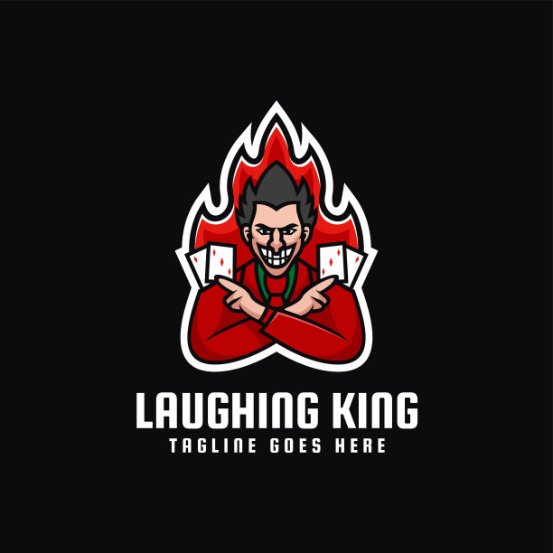 矢量插图笑王吉祥物卡通风格。图片下载