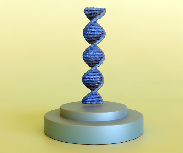 DNA螺旋在未来科技的领奖台上图片下载