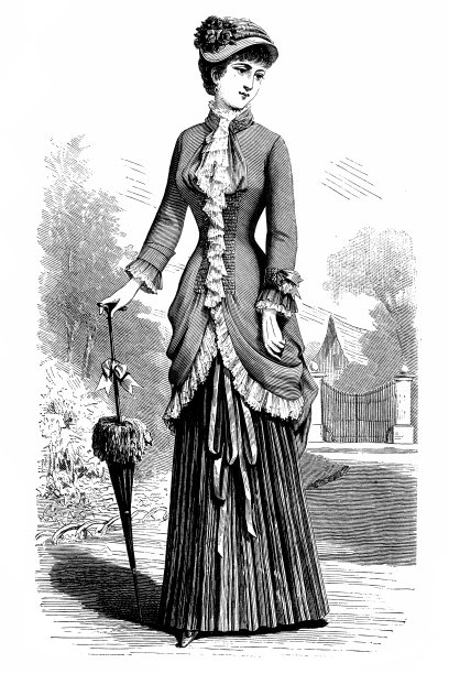 1881年维多利亚时代的时尚女性图片下载