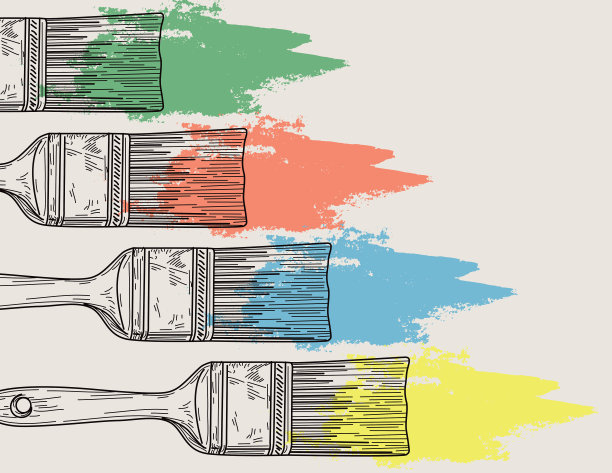 画笔和油漆背景图片下载