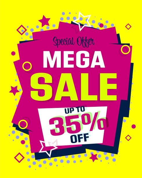 大型促销高达35%的折扣促销图片下载