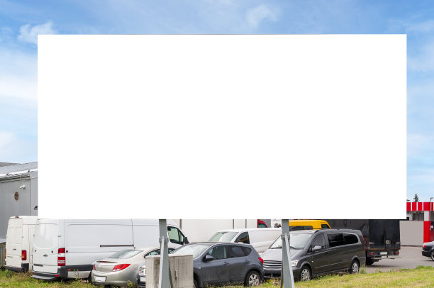 工业区的广告广告牌模型图片下载