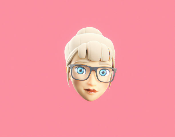 一个可爱的化身，有一个善良的面部表情，微笑的表情符号图片下载