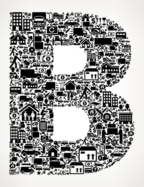 字母B移动和重定位矢量图标模式图片下载