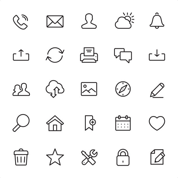 主页UI -大纲图标集图片下载