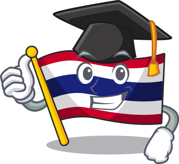 毕业旗泰国孤立与图片下载