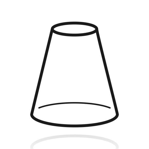 锥。白色背景上反射的图标图片下载