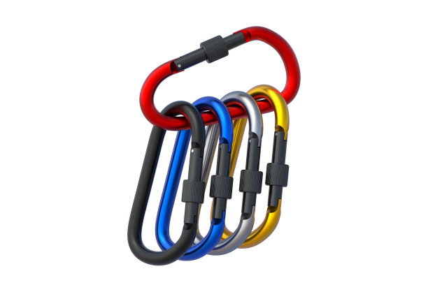 一组卡宾枪被隔离在白色背景上。三维渲染图片下载