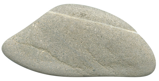 浅灰色河石、卵石。隔离在白色背景上图片下载