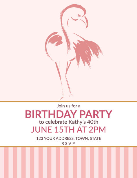 火烈鸟聚会的邀请图片下载