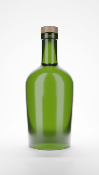 绿色空玻璃瓶图片下载