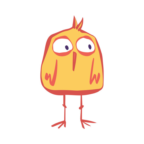 可爱小鸟卡通插画图片下载