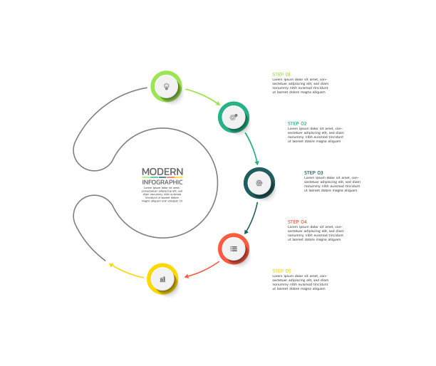 演示业务信息图表设计模板图片下载