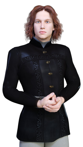 3D渲染中世纪王子在白色图片下载