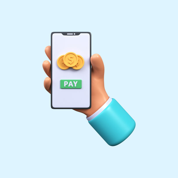 使用手机进行在线支付的概念。一美元硬币智能手机图片下载