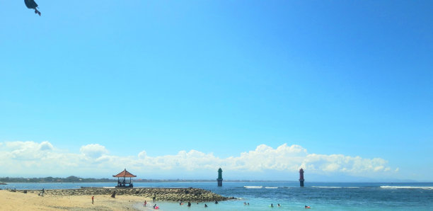 不海滩,印尼巴厘岛图片下载