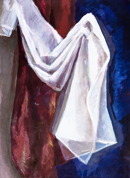 纸上画的静物织物窗帘图片下载