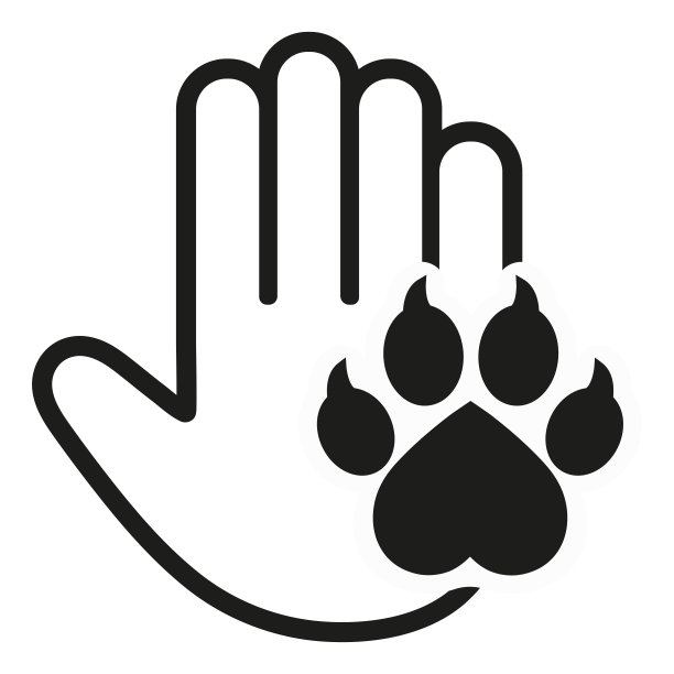 动物保护插画。手握着狗的爪子图片下载