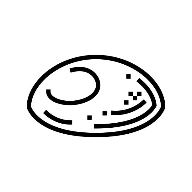 鸡蛋农场食物线条图标矢量图图片下载
