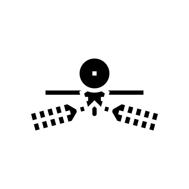 火星侦察轨道器行星象形图标矢量插图图片下载