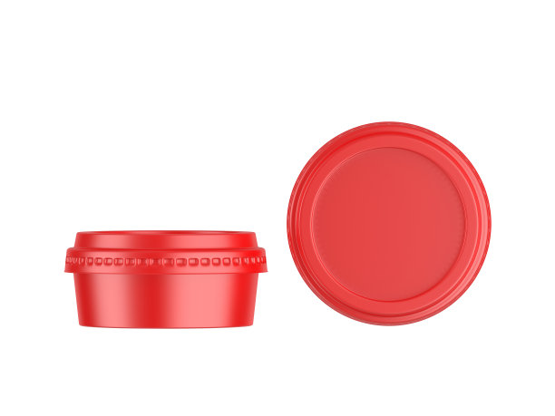 空白冰淇淋或酸奶圆形容器模板。图片下载