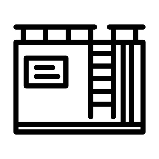 原油储罐石油工程师线路图标矢量插图图片下载