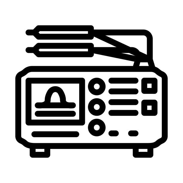 测试设备工具工作线条图标矢量图图片下载