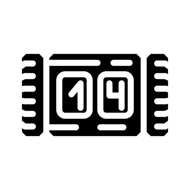 行计数器针织羊毛字形图标矢量插图图片下载