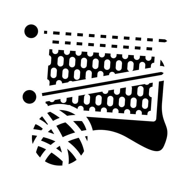 工艺针织羊毛字形图标矢量插图图片下载