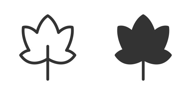 叶图标。非常简单的设计。矢量插图。图片下载