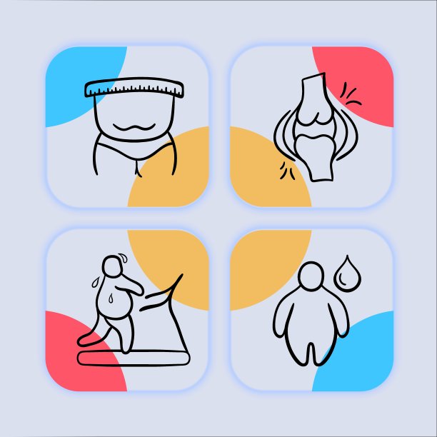 脂肪燃烧饮食线图标。跑步，有氧运动，出汗，超重，体重秤，减肥。新生变形样式。矢量线图标图片下载