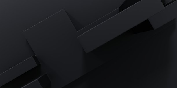 黑色建筑抽象几何背景的三维渲染。场景广告，技术，展示，横幅，化妆品，宣传册，商业，体育，游戏。科幻小说插图。产品显示图片下载