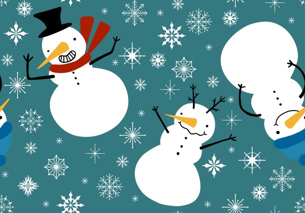 冬季圣诞无缝图案包装纸图片下载