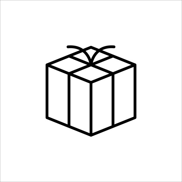 纸箱细线图标，矢量。图片下载