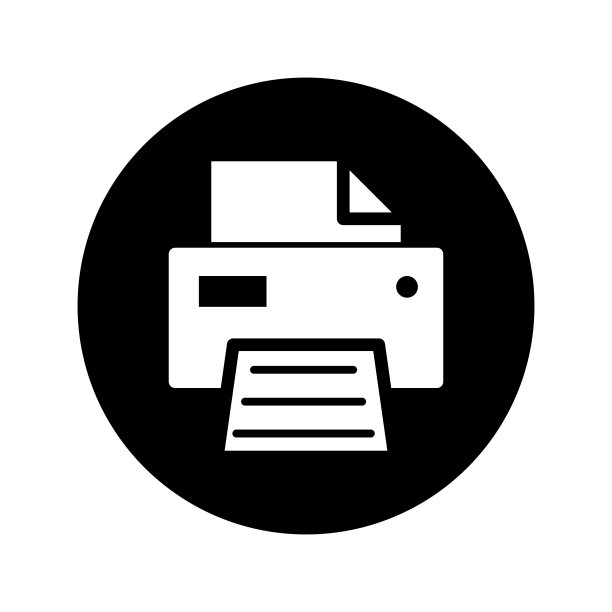 打印机文档Web图标，打印机技术扁平标志矢量图图片下载